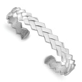 Sterling Silver Rhodium-Rhodium-Plated Polished Cuff Bangle